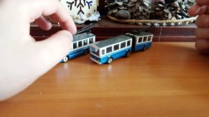 Модели троллейбусов зиу 10 от фирмы технопарк в масштабе 1:85.