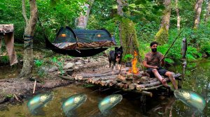 Ловля рыбы и приготовление пищи, Красивая рыбалка 3-ДНЕВНЫЙ поход на выживание в одиночку