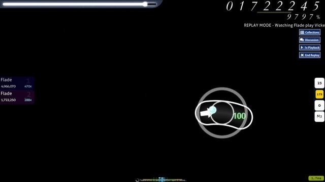 osu! | Flade (4kpp) | Vickeblanka - Black Rover [Extreme] 97.43% (470/533) 1❌| 300pp | 7.00*