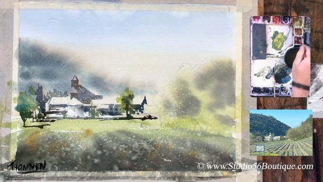 Sebastian Thommen Provence Watercolour Demo