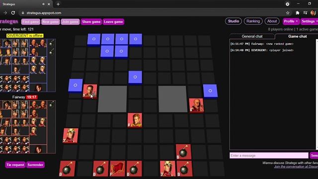 Stratego - Ranked Game on Strategus #8 - Fairway v JJBB124 Part 2 смотреть онлайн