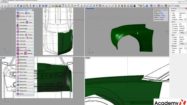 T-Splines 2.1 modeling of car 06 смотреть онлайн