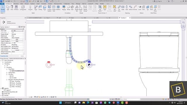 The Right Way To Plumb A Bathroom In Revit MEP Plumbing Tutorial For Beginners ( Part 2- Cold & Hot смотреть онлайн