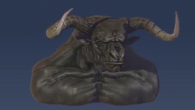 Minotaur 3d bust render смотреть онлайн