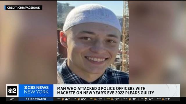 Man who attacked 3 NYPD officers with machete pleads guilty смотреть онлайн