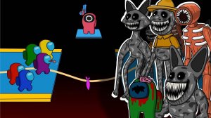 АМОНГ АС ПРОТИВ ЗООНОМАЛИ И ИГРЫ В КАЛЬМАРА. АНИМАЦИЯ