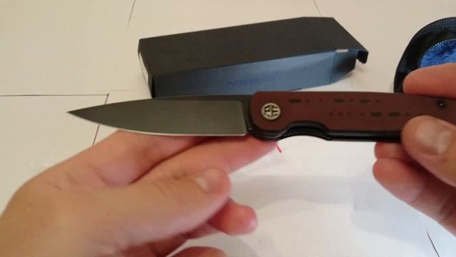 Складной нож! Petrified Fish PFE07RDW! Petrified Fish Morse! 154CM Blade!