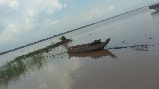 Empty Boat In Mekong River HD