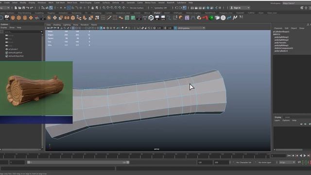 Create a stylized wood log - Maya, Zbrush, Substance painter (Part2) смотреть онлайн