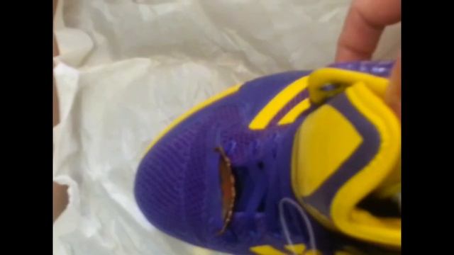Last Pair Of Adidas Jeremy Scott Shoes In Purple & Yellow.