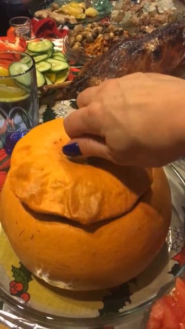 Мясо в тыкве, рецепт под видео смотреть онлайн