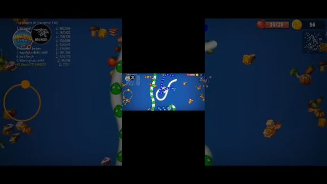 WormsZone.io❤️ Big Snake Video 😍 Magic Gameplay Saamp Wala Game Video 😲😲 Slither Snake Video 293