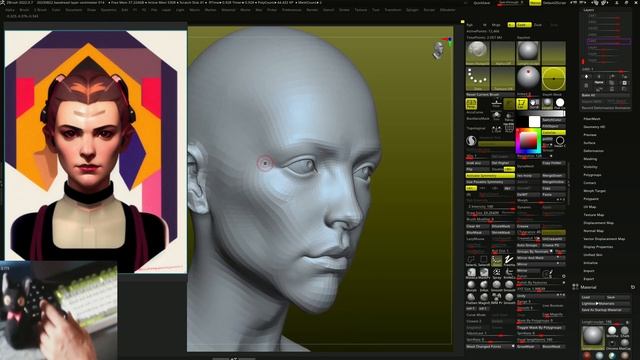 #zbrush, realtime 15min speed sculpting,3dconnexion,#spacemouse,wacom,cintiq24,cam view смотреть онлайн