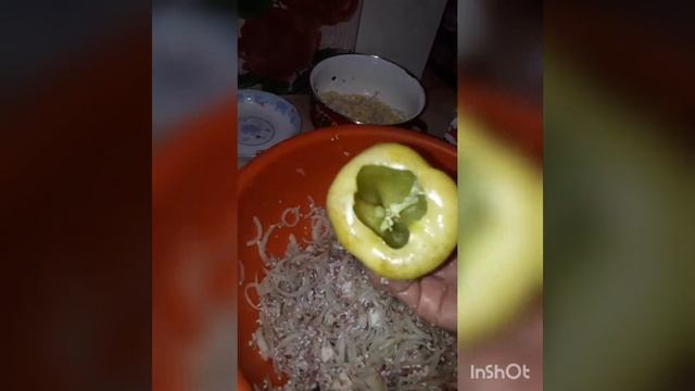 ПЕРЕЦ ФАРШИРОВАННЫЕ НА КАРТОФЕЛЬНЫМ ПОДУШКЕ