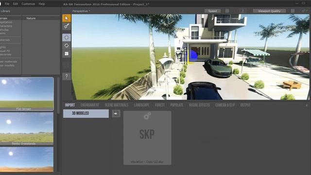 How to import a Sketchup file in Twinmotion 2016 смотреть онлайн