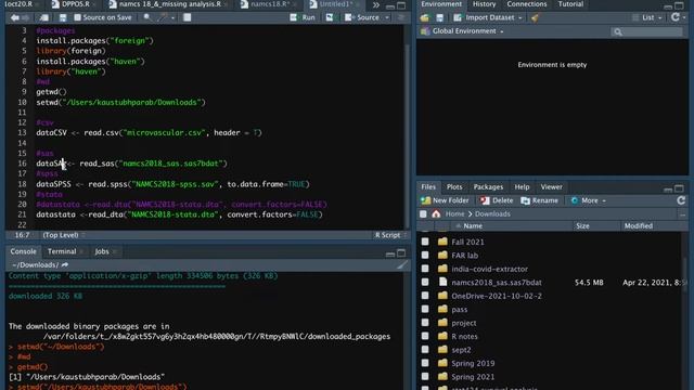 Download CDC data & read .csv/ SAS/ SPSS/ Stata file in R studio смотреть онлайн