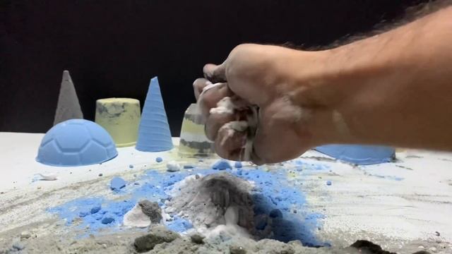 ASMR crunchy black,green,white,blue satisfying baking soda смотреть онлайн
