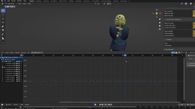 Range attack animation for game in Blender - timelapse смотреть онлайн