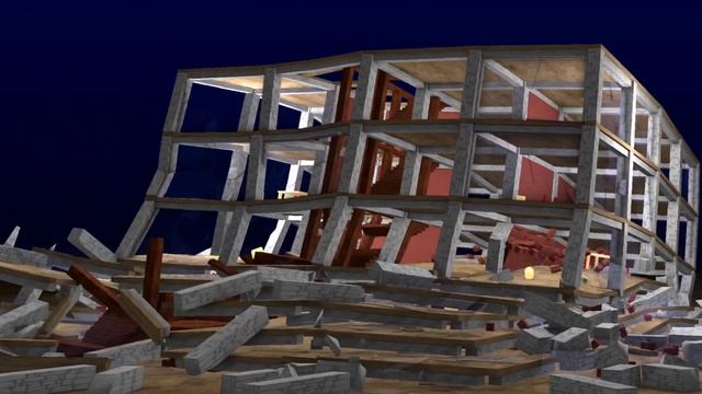 Call Center Tower vs. Major Quake (3D Collapse Simulation) смотреть онлайн
