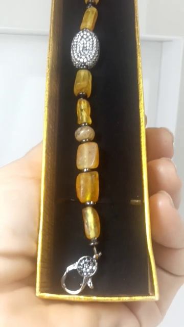 Украшение из янтаря.#браслет #jewellery #diy #янтарь #украшения смотреть онлайн