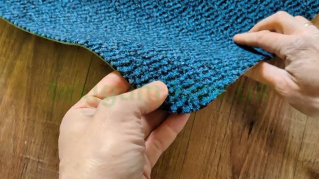 Коврик придверный грязезащитный Стандарт закругленные углы синий смотреть онлайн