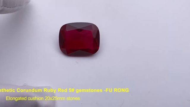 Synthetic Corundum Ruby Red 5# Elongated cushion 20x25mm gemstones wholesale from China Suppliers смотреть онлайн