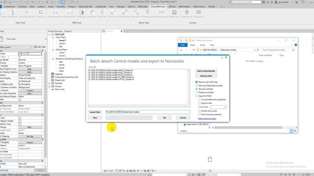 How to detach multiple (batch detach) Revit Central files ? Best Revit add in for automation tasks