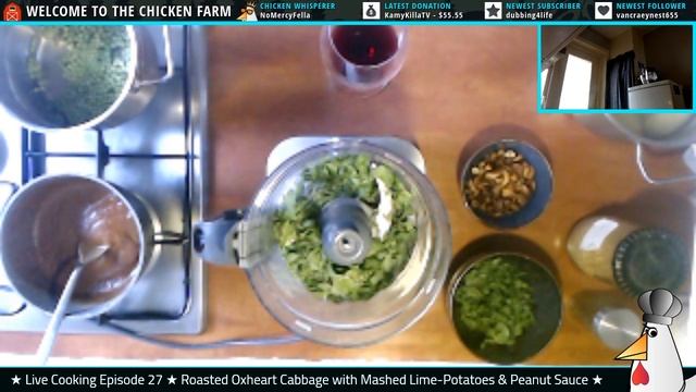 Live Cooking Episode 27: Roasted Oxheart Cabbage with Mashed Lime-Potatoes and Spicy Peanut Sauce смотреть онлайн