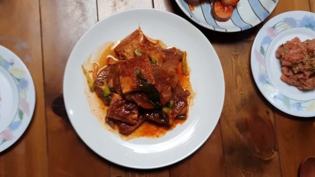 맵다 매워~! 얼큰 돼지고기 찌개 먹방 (두부 무조림, 명란젓 무침) Spicy pork stew Mukbang / Korean Food Recipes