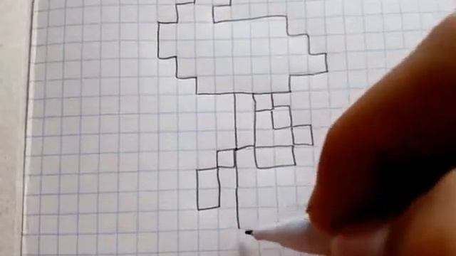 Рисунки по клеточкам. Фламинго