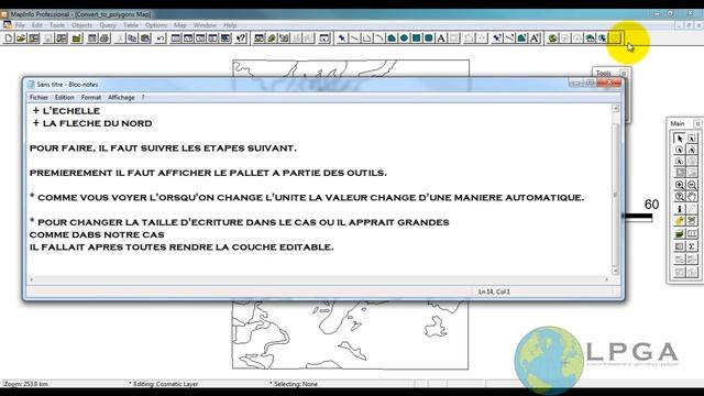 MapInfo 5 Ajouter Echelle et Fleche Nord смотреть онлайн