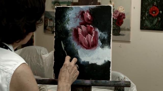 Painting A Tulip with a Palette Knife: Easy Step By Step Instruction смотреть онлайн