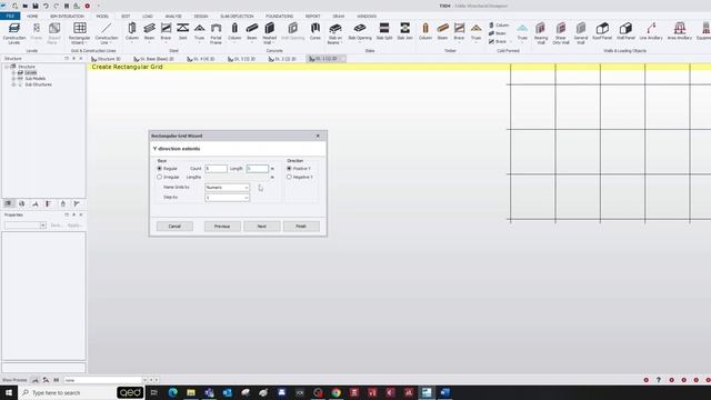 Create Grid and Levels in TEKLA structures design. смотреть онлайн