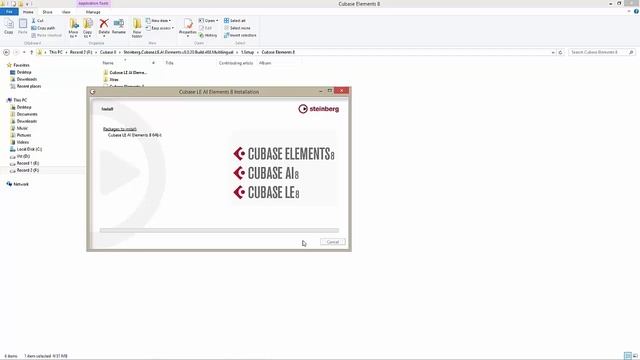 Install Cubase 8 Elements