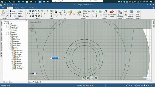 CNC modeling in designspark mechanical timelapse - part 4 смотреть онлайн