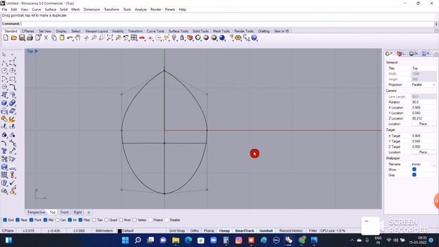 Rhino 5 Software ||CAD|| #3d #dimonads #Basic3 #Pear_shape_dimonad смотреть онлайн