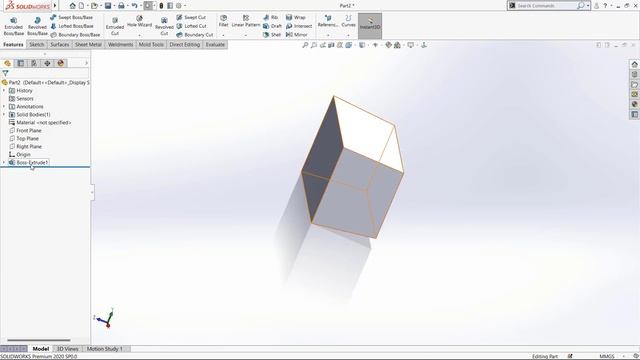 Chapter 5 Extrude Boss & Thin Base Feature of Solidworks 2020 смотреть онлайн