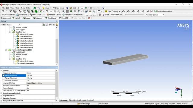 ANSYS Tutorials - Harmonic Response Analysis смотреть онлайн