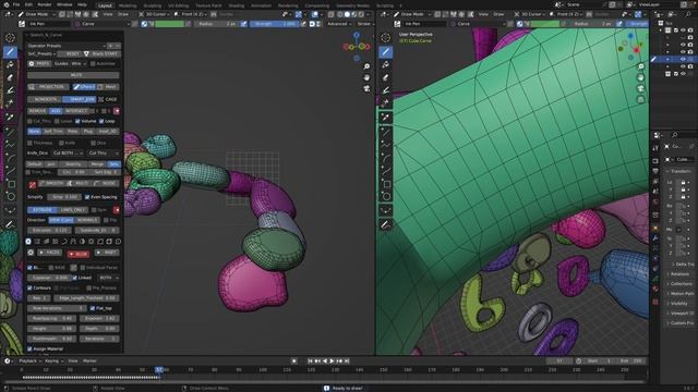 BSLIVE / Shapes and Blobs Using SketchNCarve Addon in Blender смотреть онлайн