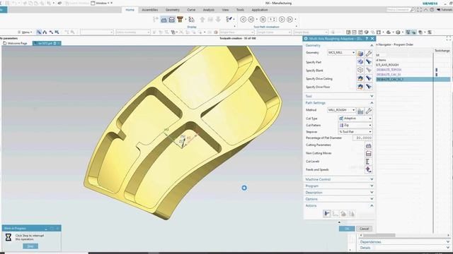 Multi-Axis Roughing NX смотреть онлайн