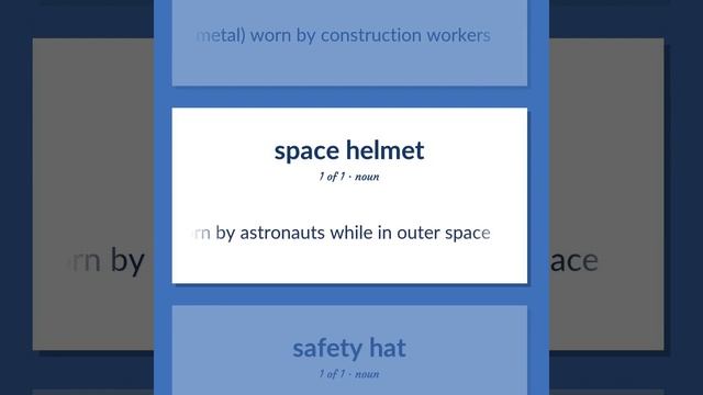 Helmet - 36 English Vocabulary Flashcards