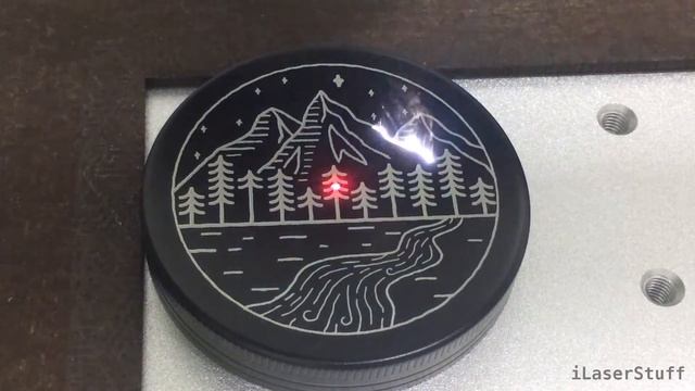 Laser Engraving Herb Grinder Lid Production Run for Etsy смотреть онлайн
