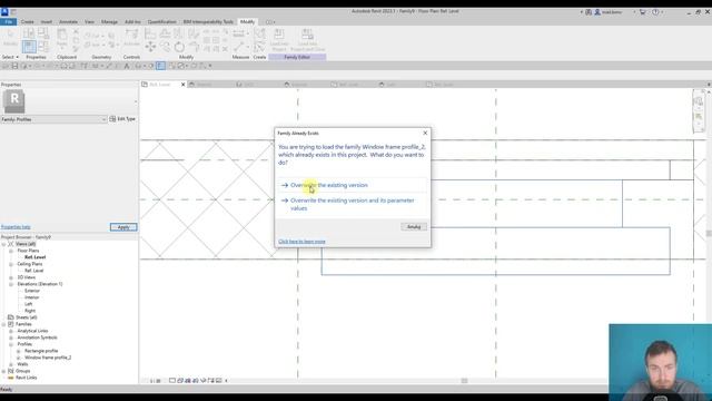 REVIT 2023 FAMILIES COURSE: Module 4 | 3. Window wing смотреть онлайн