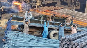 Удивительный процесс производства железного прутка на заводе | Производство железного прутка