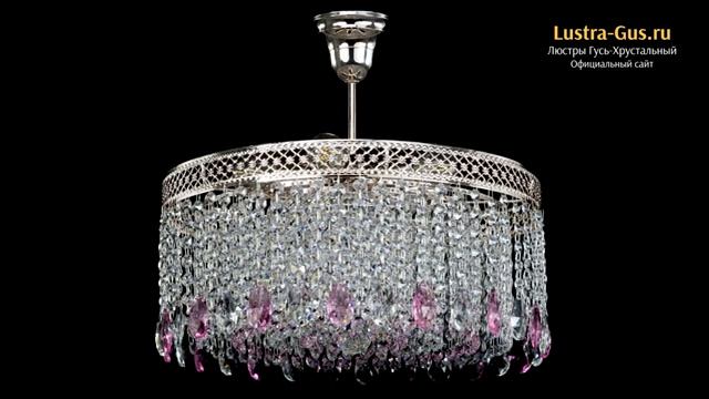 Хрустальная люстра «Венеция Капель журавлик розовая» - Гусь-Хрустальный завод смотреть онлайн