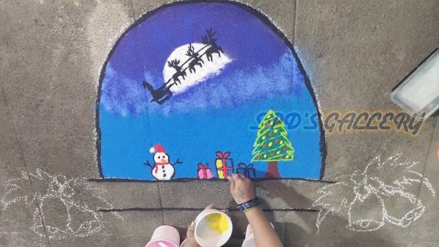 Christmas Rangoli Merry Christmas Latest Rangoli Desing Kolam Rangoli Full Video смотреть онлайн