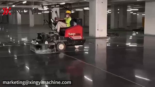 Work by Tank-1500 ride-on planetary grinder. Feel the beautiful shine of polished concrete floors. смотреть онлайн