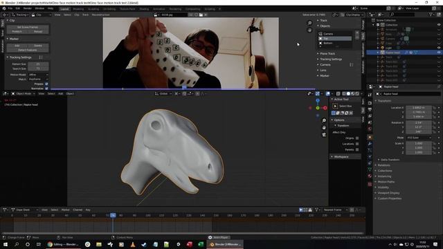 Blender - Dinosaur head motion test смотреть онлайн