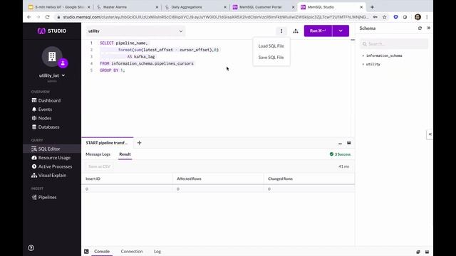 SingleStore Managed Service Utility IoT Demo смотреть онлайн