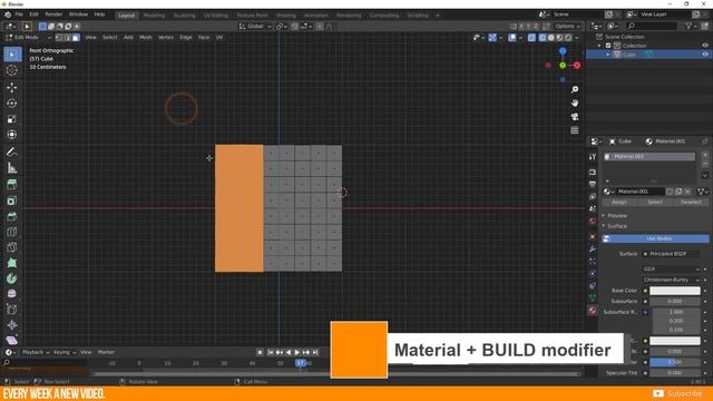 How to use the Build Modifier with 3D objects and Grease Pencil | Blender 2.90 | Tutorial смотреть онлайн